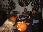 Pumpkin carving in progress