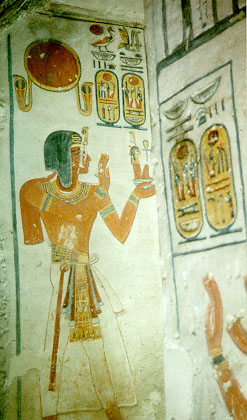 Ramesses III offering Ma'at