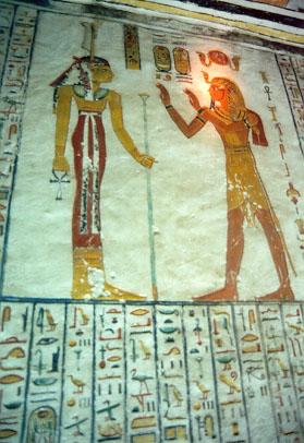 Ramesses worships Ma'at