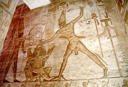 Ramesses smiting enemies