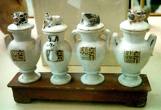 Four vases inscribed to Yuya