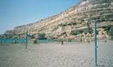 Volleyball court in Matala
