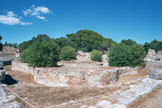 The clover shaped water garden of the Leonidaion