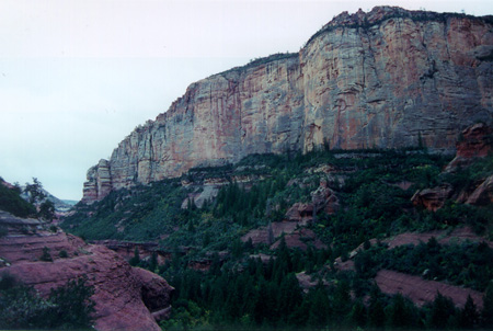 Towering cliffs