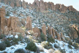 Snow covered spires